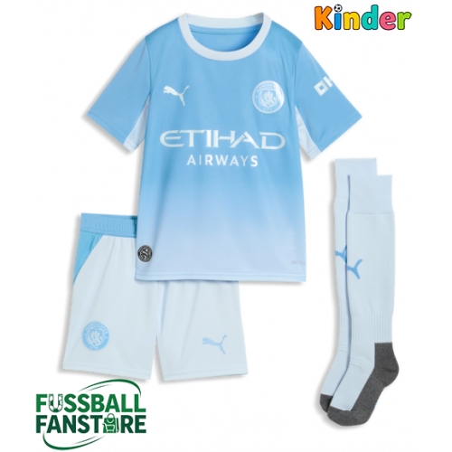 Manchester City Elliot Anderson #5 Replik Heimtrikot Kinder 2026-27 Kurzarm (+ Kurze Hosen)